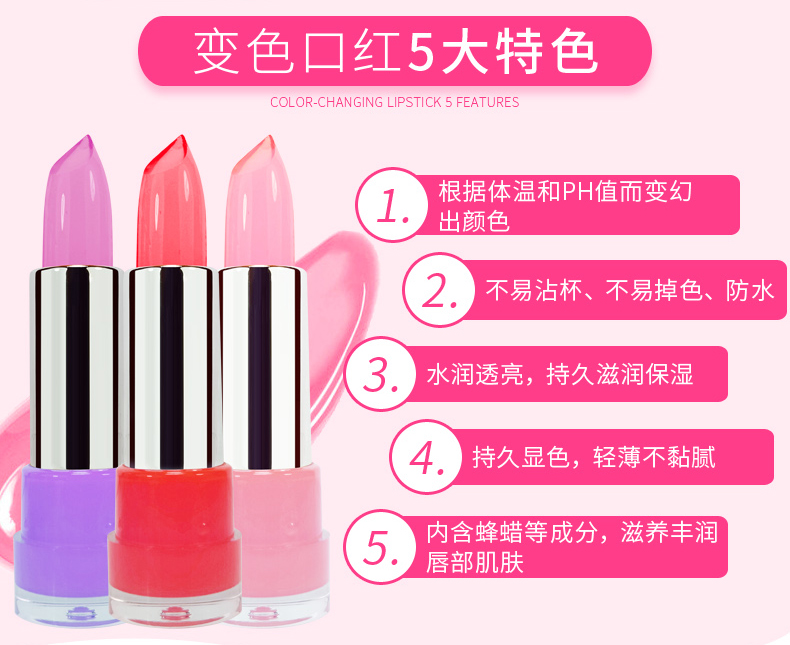 Tinh thể thạch thạch thạch trong suốt cây son môi
