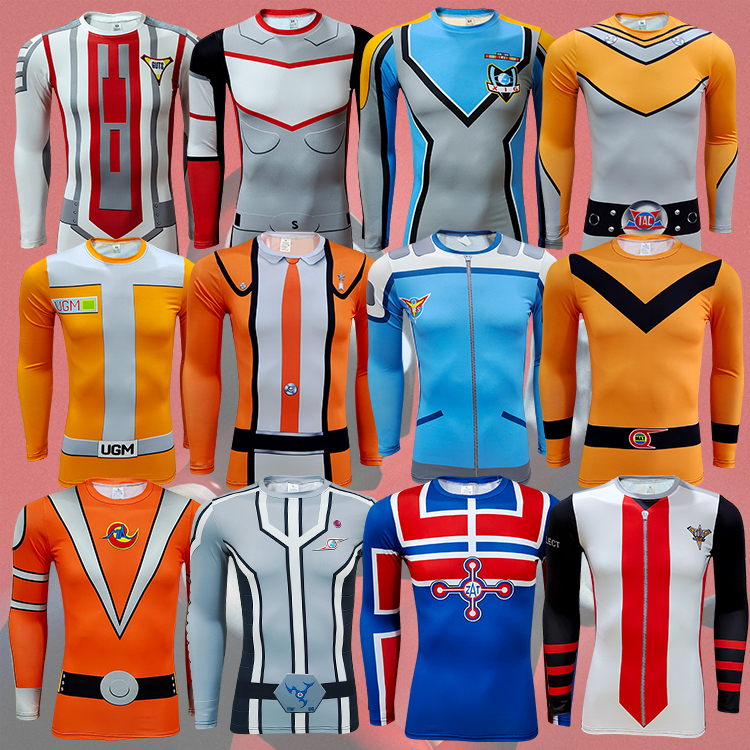 Guts Tiga Tpc Dyna Xig Gaia Team Uniform Adult T-Shirt Victory Team Bodysuit Ultraman Defense Force