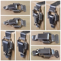 304 stainless steel double spring buckle Wooden box lock toolbox lock Industrial and mechanical box buckle Box hardware accessories