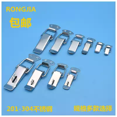304 stainless steel buckle padlock lock duckbill spring buckle bee box buckle anti-theft equipment luggage buckle