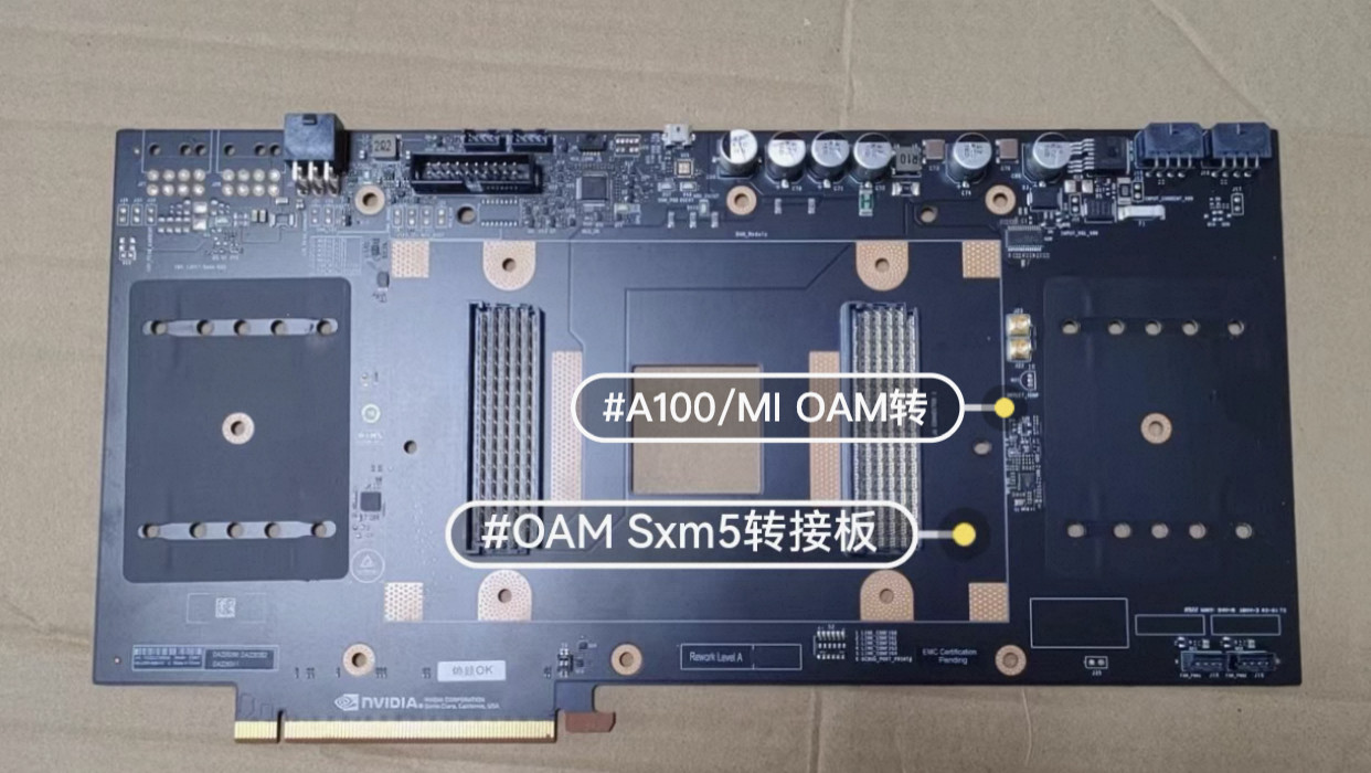 Nvidia Плата адаптера NVIDIA A100/MI OAM от 0AM до платы адаптера pcie Изображение 1