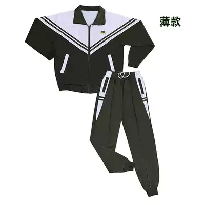 Donghua Middle School Junior High School Summer Sports School Uniform Long and Short Sleeve Shirt Navy Pants Primary School Junior High School Uniform