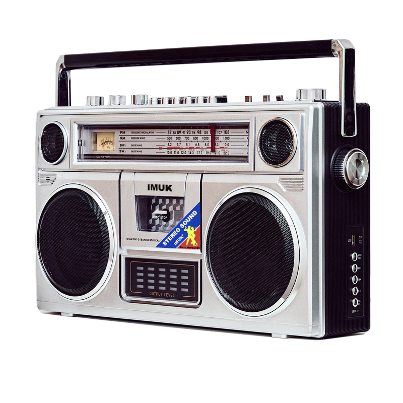 Imuk New Stereo Retro Tape Recorder 80S Tape Player Cassette Recorder USB Flash Drive Tf Card Bluetooth Radio