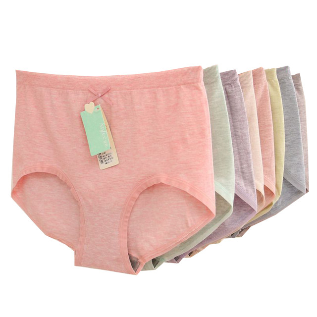 Anfei ຂອງແທ້ underwear ຂອງແມ່ຍິງ plus size ຂອງແມ່ຍິງຂະຫນາດກາງສູງແອວ modal ສັ້ນ modal elastics briefs 4 ສົ່ງຟຣີ 31