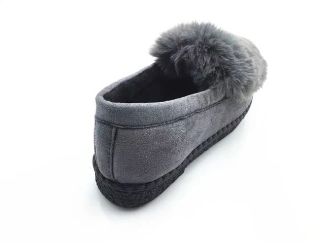 Giày vải Bắc Kinh cũ Giày cotton nữ giày mùa đông chống trượt mềm đế phẳng với sự trợ giúp thấp cộng với nhung văn phòng một đôi giày lười