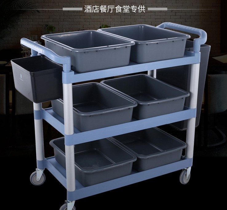 Hotel dish dishwasher plastic dishwasher under the column collects the rectangular and thickened large dining car