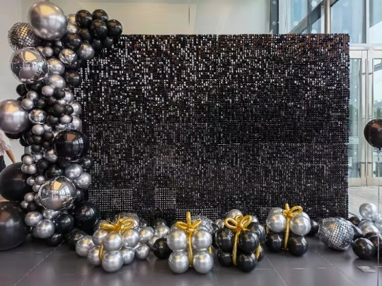 Shanghai Opening Event Wedding Store Celebration Activities Arranged-The Black Bright Film Type Stage Photo Background Building