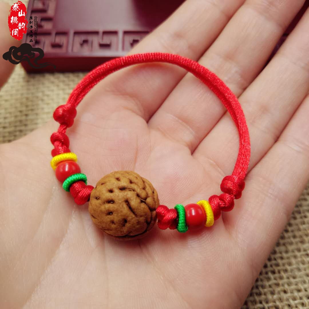 Em bé sơ sinh bị sốc tinh thần để ngăn chặn sự sợ hãi trong năm nay may mắn dây đỏ vòng tay núi quả óc chó vòng tay - Vòng chân vòng đeo chân cho nữ