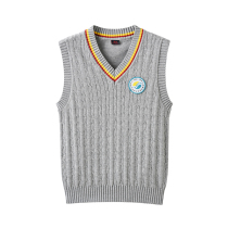Lang University clothes Zhuji Experimental Primary School British College style boys and girls school uniforms sweater vest primary school vest