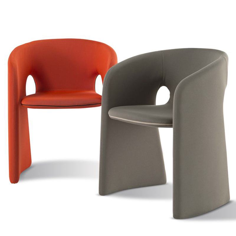 Nordic Designer Minima Dining Chair Rochburg Hotel Dining Room Bar Casual Chair Mesh Red Fiberglass American Seat