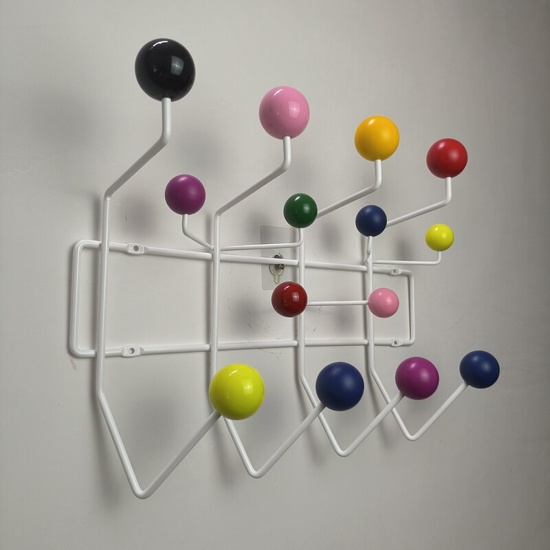 Eames Hang It All Solid Wood Creative Art Coat Rack Simple Candy-Colored Clothes Hanger Eames Hook