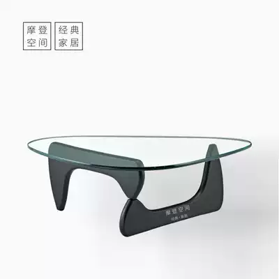 Nordic Japanese design coffee table living room coffee table triangle solid wood glass hall coffee table art meeting table modern