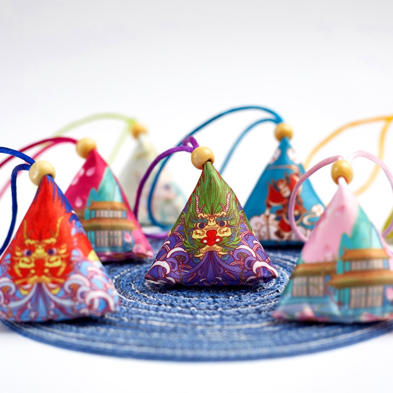 Dragon Boat Festival Sachet Sachet Portable Wormwood repellent bag diy material bag Empty bag Ancient style purse pendant gift