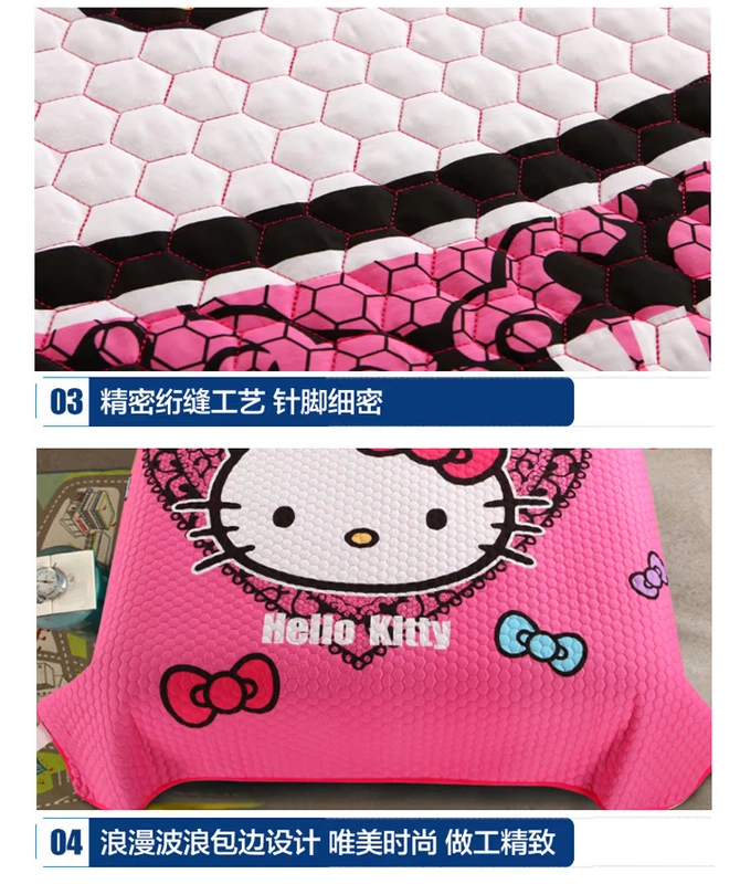 Khăn trải giường cotton Hàn Quốc một mảnh quilting quilting được dày lên đôi giường dày máy máy giặt điều hòa không khí đã được ga giường màu xám
