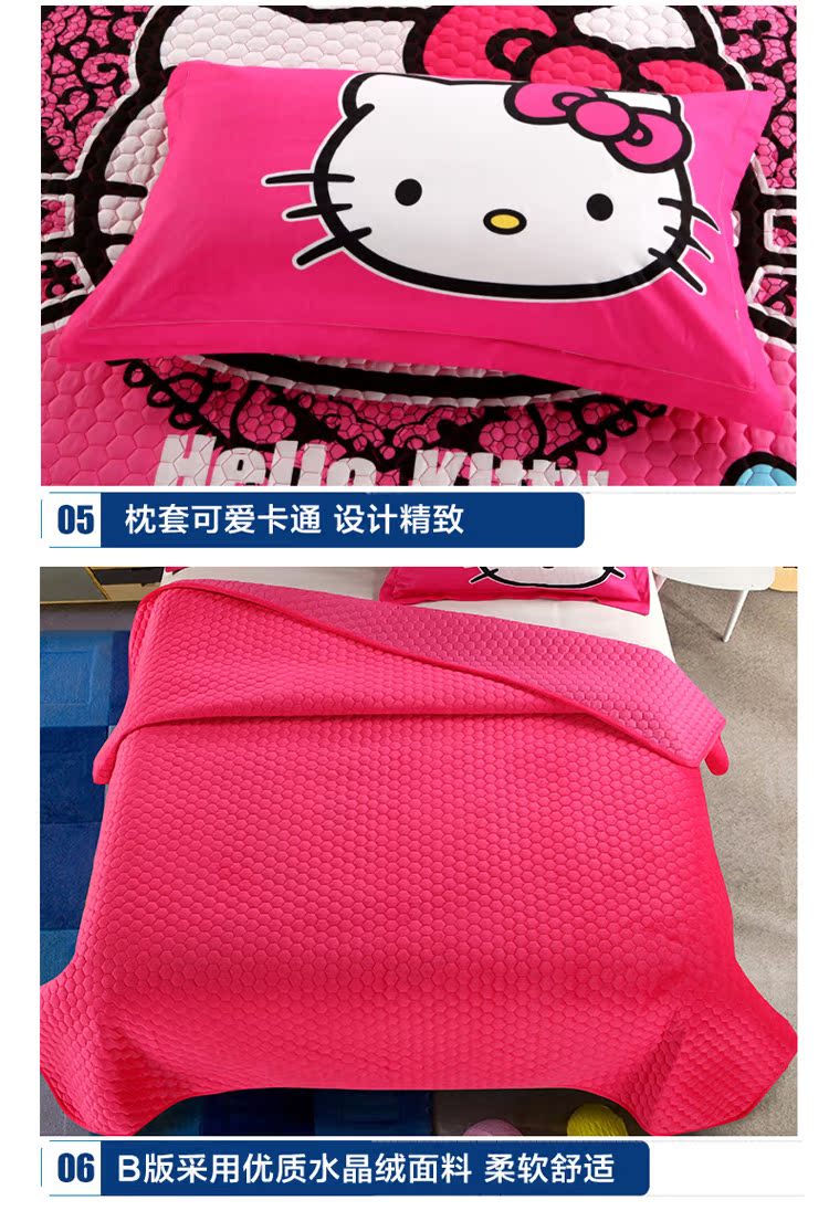 Khăn trải giường cotton Hàn Quốc một mảnh quilting quilting được dày lên đôi giường dày máy máy giặt điều hòa không khí đã được ga giường cotton