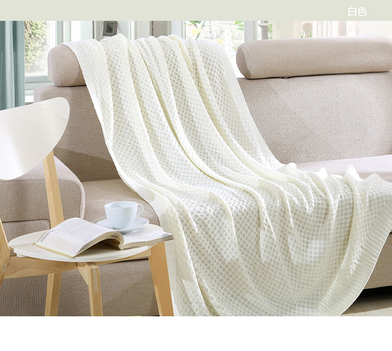 Bai Shirui đơn giản chăn lưới nhà phù hợp đan chăn văn phòng giải trí chăn xe thảm nhà chăn - Ném / Chăn chăn lông cừu đẹp