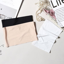 Summer chest-free pad ice silk plus size fat mm anti-light short thin bandeau chest-wrapped elastic strapless girls underwear