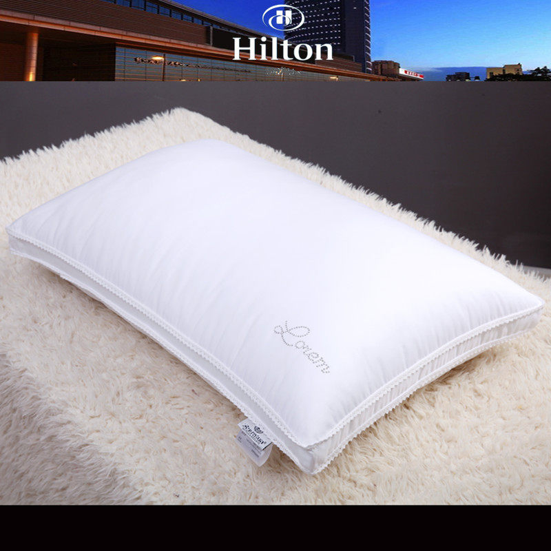 Hilton Five-star Hotel Pillow Pillow Core Home Soft Adults Single full cotton Padded Neck Pillow Pair Pat 2
