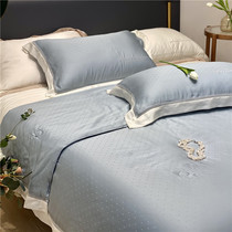 60 double-sided Tencel silk summer quilt double washed thin air-conditioning quilt Ice Silk three-four set