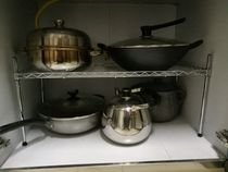 Cabinet partition rack layered wardrobe stove partition kitchen storage rack one layer oven rack 30 single layer microwave rack