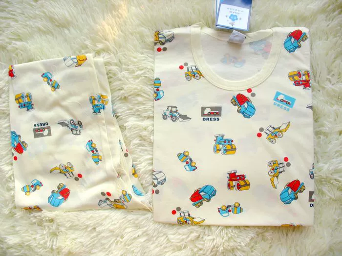 Đồ lót trẻ em set đồ cotton mỏng cotton Xuanze boy cotton áo len mùa thu áo sơ mi cotton chải kỹ