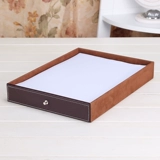 Симптомы на рабочем столе кожаного офисного рабочего стола, ящик для хранения ящика -в стиле данных, трехслойное хранилище TIDELL