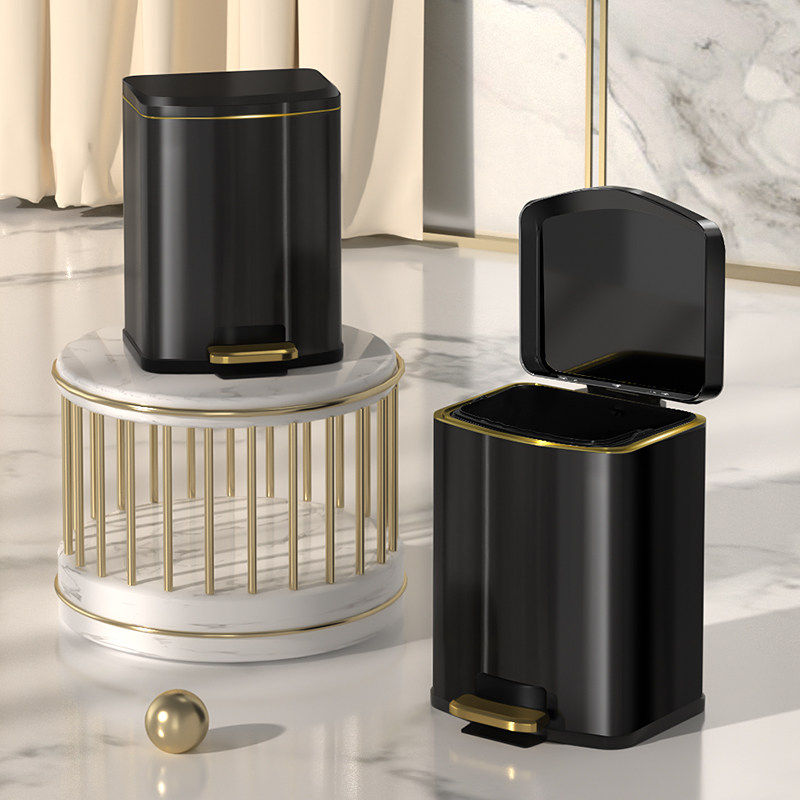 Trash can home living room Bedroom Stainless Steel with lid Kitchen Toilet Makeup Room Large Capacity Office Pedal