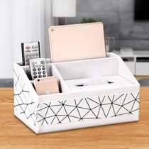 Multi-function tissue box Living room coffee table paper pumping remote control storage box Creative simple cute home household European style