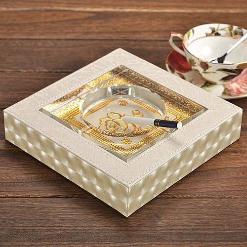 Стеклянная большая креативная модная пепельница для офиса, европейский стиль