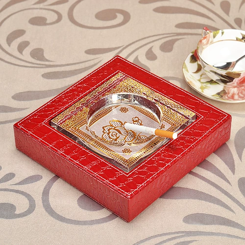 Стеклянная большая креативная модная пепельница для офиса, европейский стиль