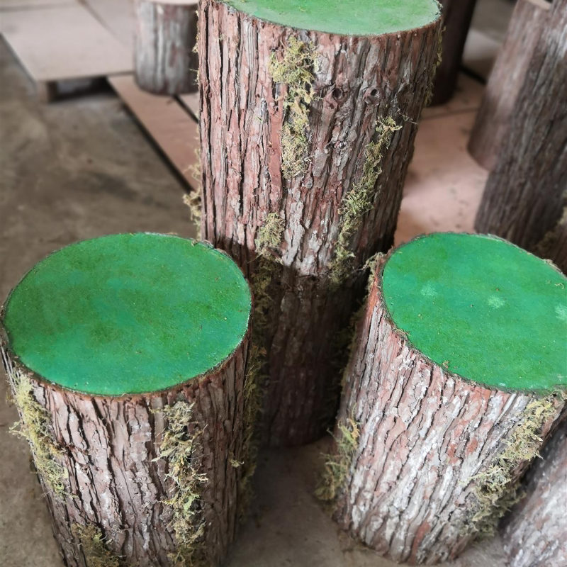Simulated wooden moss sticky wooden mound decorated props for wedding window guide