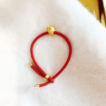 Benjinnian ornament ~ Funiu Red Rope Bracelet Female ins Design Weaving Ox Red Hand Rope HT0137