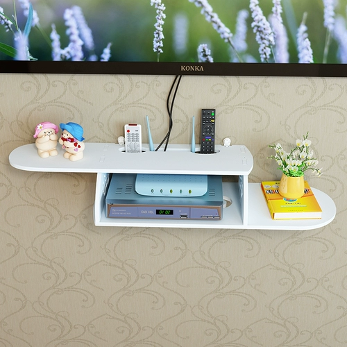 Creative Wall TV Set -Top Box Free Punching Storage Living Route Router Box Wind Wanging спальня перегородка