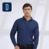 David Hill 2018 mùa thu mới áo sơ mi polo dài tay nam doanh nhân nam áo thun cotton dài tay áo phông nam có cổ Polo