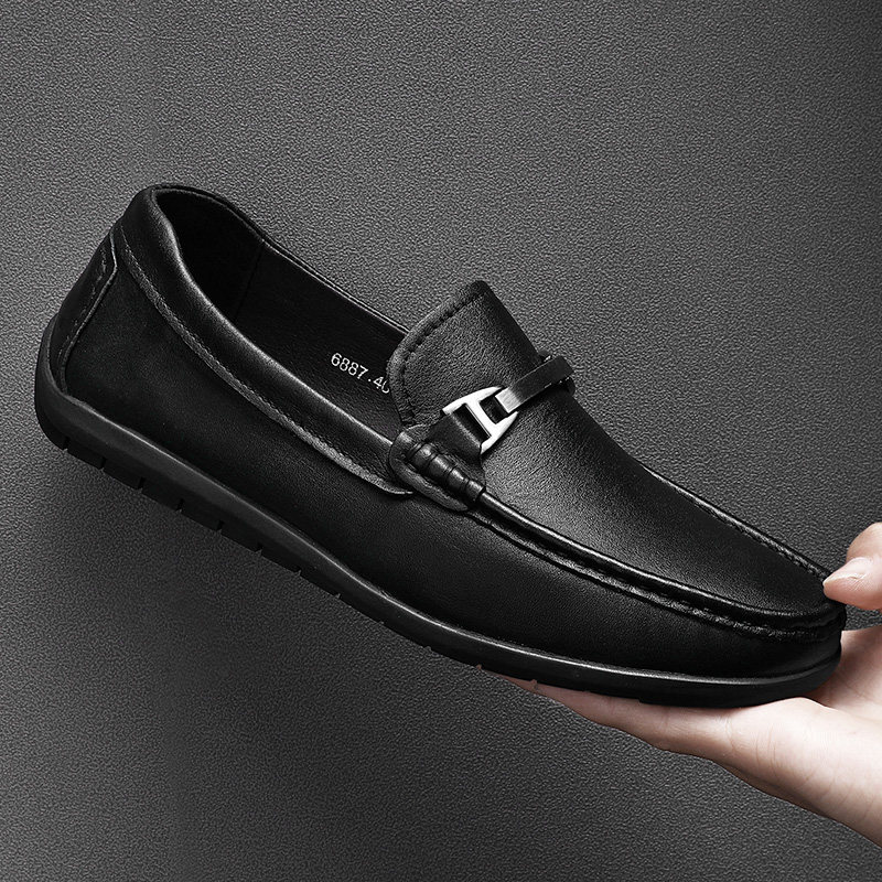 Camel cloudmen shoes one foot lazy tide men's leather shoes head skin spring leather soy bean shoes male casual shoes