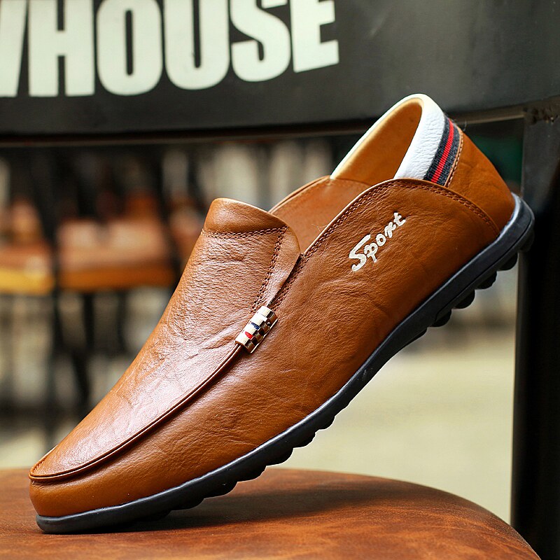 Camel cloudy men's shoes summer 2022 new bean shoes male casual leather shoes leather soles casual shoes