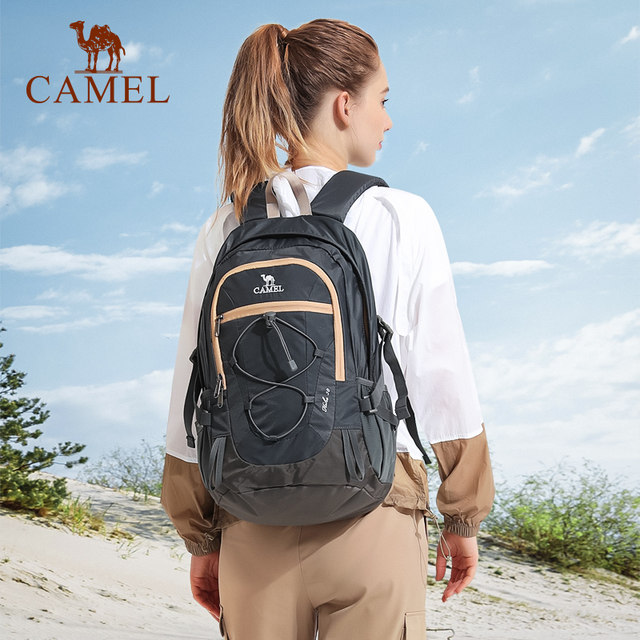 Camel Outdoor Mountaineering Bag Light Travel Hiking Backpack High School Sports School Bag ກະເປົາເດີນທາງຂອງຜູ້ຊາຍ ແລະແມ່ຍິງ 30L