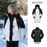 [Surf Jacket + Down Liner] Призрачный черный/теплый белый, женский стиль, AA22265453B