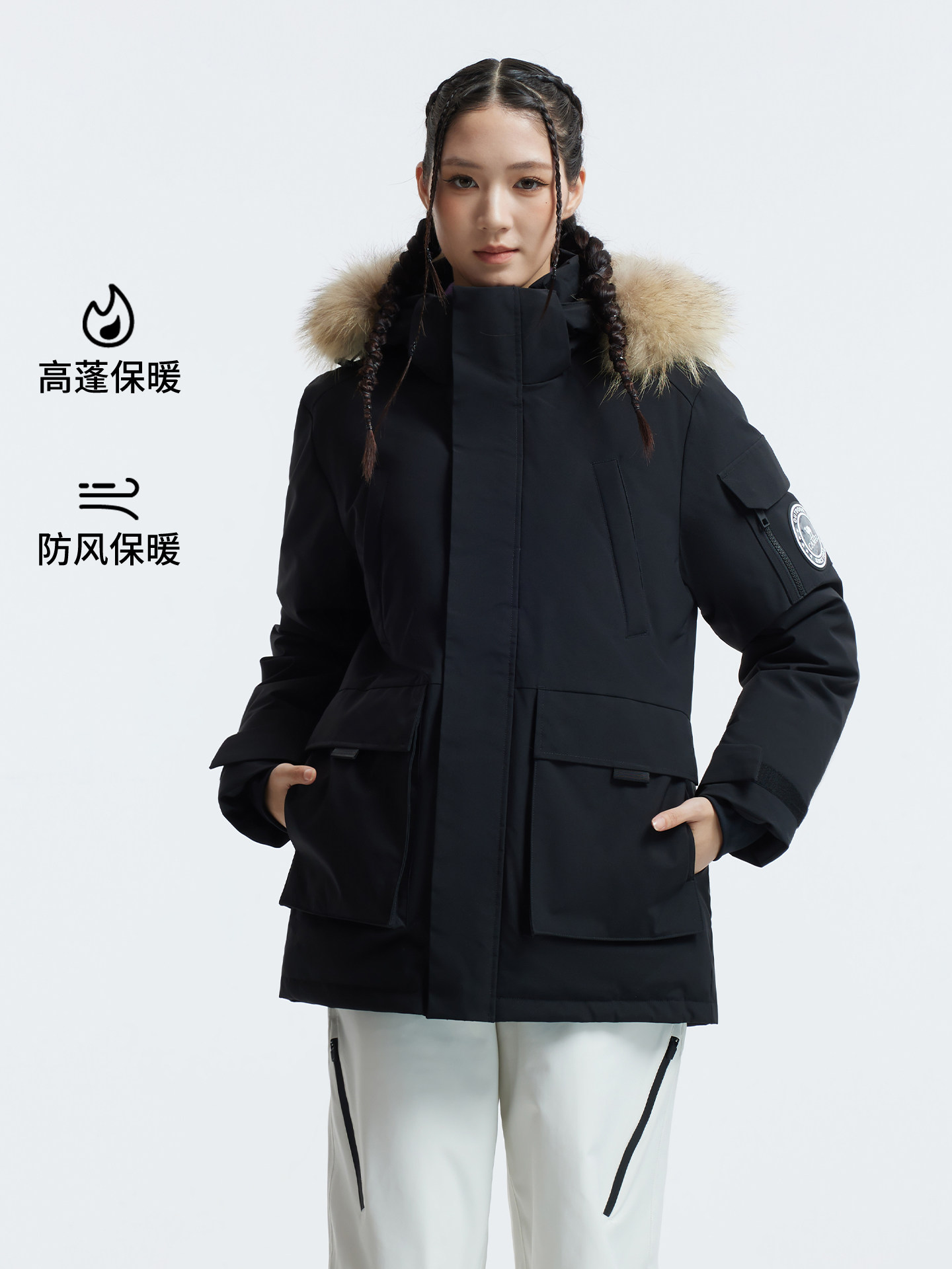 [Same as on Xiaohongshu] Camel Outdoor 035 Workwear down Jacket Winter New Style Women's and Men's Windproof Coat