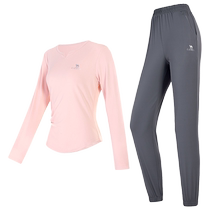 Camel Yoga Suit Womens Autumn Morning Running Outdoor Sportswear Slim Warm Casual Fitness Long Sleeve Two-piece Set