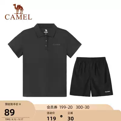 Camel sportswear quick-drying suit men's summer 2021 New Fitness running short-sleeved shorts casual set