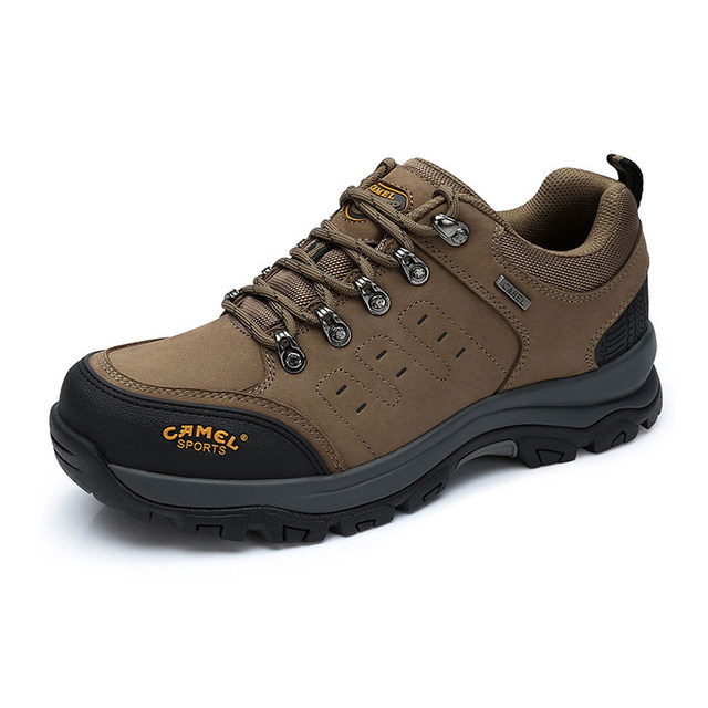 Camel outdoor hiking shoes spring and summer non-slip low-cut wear-resistant men's hiking shoes men's leather shoes trendy sports men's shoes