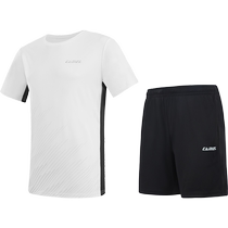 Camel badminton suit mens top quick-drying sportswear suit womens T-shirt shorts running volleyball training suit summer