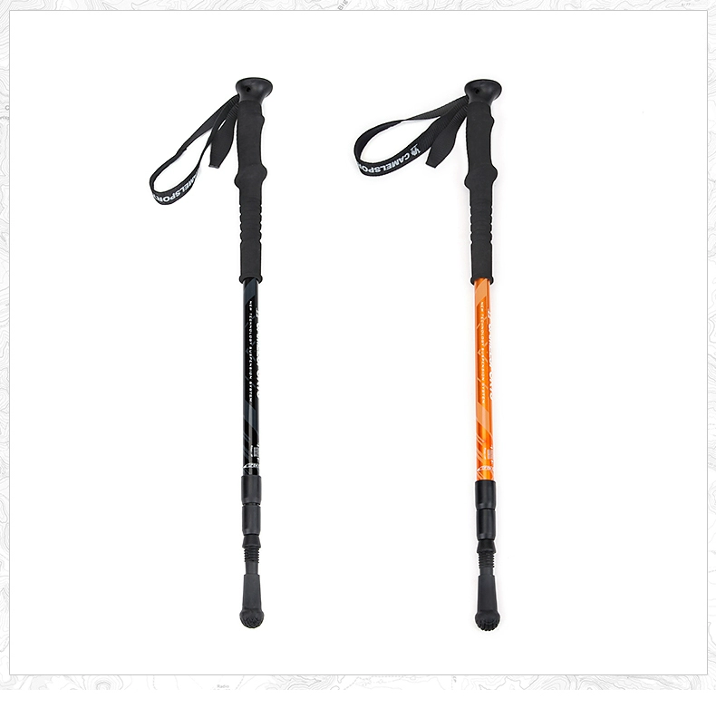 CAMEL lạc đà ngoài trời trekking cực hợp kim nhôm trọng lượng nhẹ telescopic 3 phần straight xử lý ánh sáng đi bộ trekking cực mía