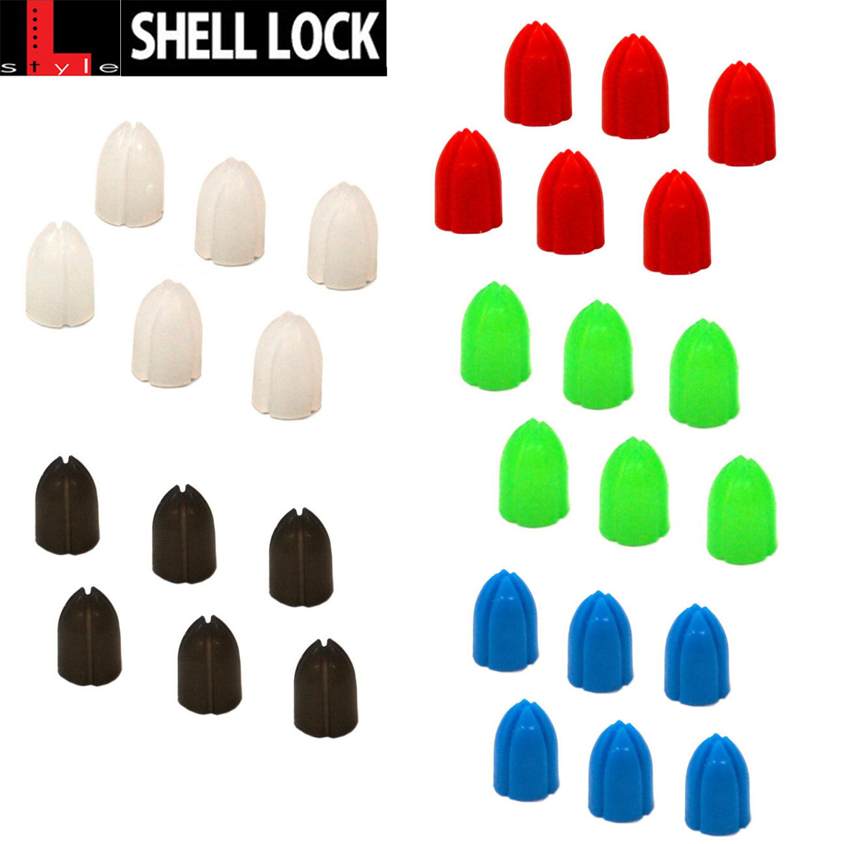 L-style SHELL LOCK Dart Shaft Protective Cap Detachable Stacked Dart Wing Shaped Anti-shedding Dart Shaft Cap 6pcs