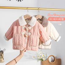 Girls cotton-padded clothes 2021 new winter foreign style childrens cotton-padded jacket cotton-padded jacket