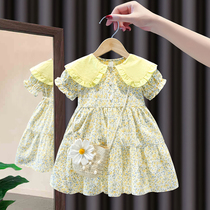 Girls dress Summer 2022 new Ocean Qi Broken Flowers Children Princess Dress Girl Baby Summer Clothing Snowspun Dresses