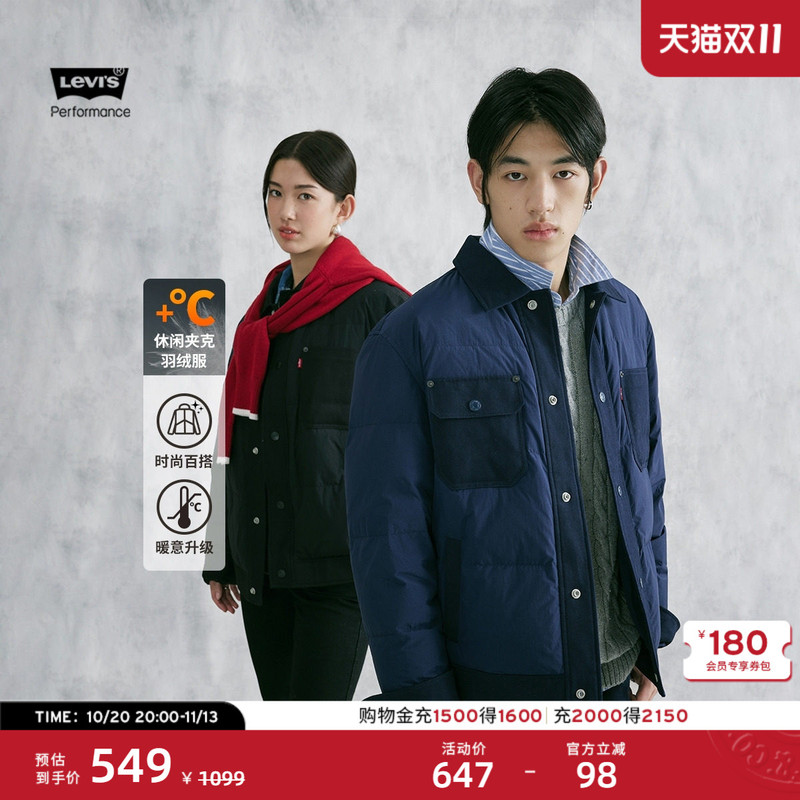 Levi's 26Th Autumn and Winter New Style Casual Loose American Retro Jacket down Jacket for Couples