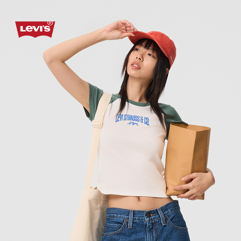 Levi's Women's Vintage Style Slim Fit Logo Print Short-Sleeve T-Shirt for Petite Sizes Levi's Women's Vintage Style Slim Fit Logo Print Short-Sleeve T-Shirt for Petite Sizes