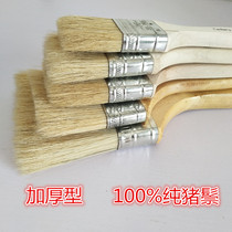 100% Pure Bristle Paint Brush Thickening High Temperature Acid and Alkali Corrosion Resistant Industrial Brush Boat Painting Brush Wall
